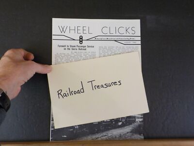 Wheel Clicks 1980 August Pacific Railroad Society Sierra RR Abschied von Dampf Pa