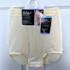 NEW Bali 3 Pair Briefs Skimp Skamp Panties Size S/5 Yellow DFA633 NWT