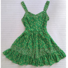 Y2K Vintage Dress Green Floral Dress Mini Sundress Lauren Conrad LC S M