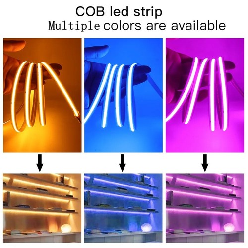 3mm 5mm 8mm PCB COB LED Strip DC12V 320LED/m High Density RA90 Flexible LED Tape - Picture 19 of 33