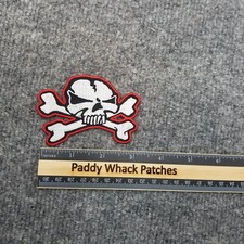 Skull  Crossbones Patch Motorcycle Biker