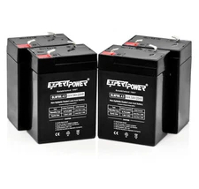 ExpertPower - 4 Pack 6 VOLT 4.5AH RECHARGEABLE GAME DEER FEEDER BATTERY 6V 4.5Ah
