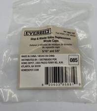 Ball Valve Drain Cap - 2 Pieces - Brass Waster with Rubber Seal - Stop and Waste