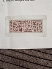 JBW Designs Cross Stitch Pattern Antique Rooster Sampler XStitch Red Chart