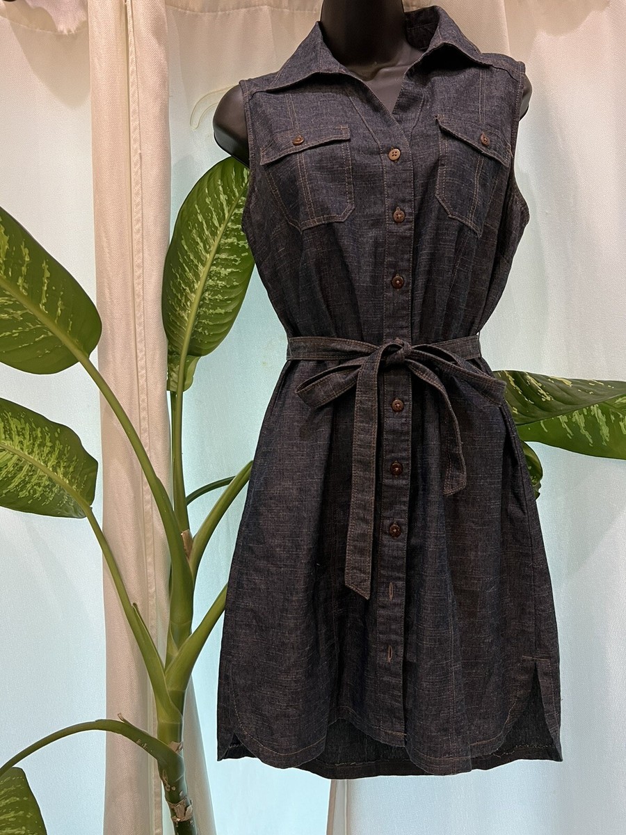 J. Gee Denim Dress Sleeveless Blue Women's Size Medium