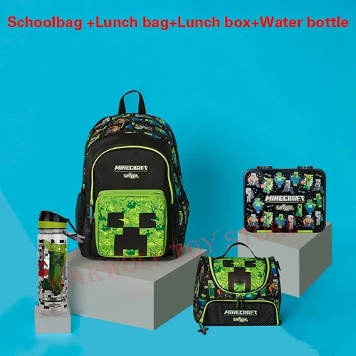 Minecraft Smiggle School Bag Student Stationery Lunch Bag Pencil Case Water Bott