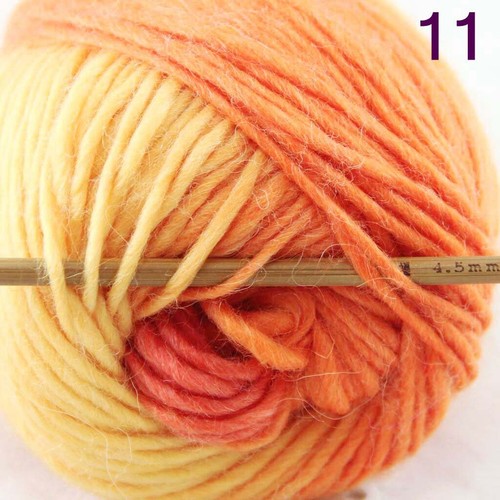 C Lo último Multicolor 1 Bolas x 50g Grueso Prendas de Punto Bufanda Mufla Suave Lana Hilo 11 - Imagen 4 de 24