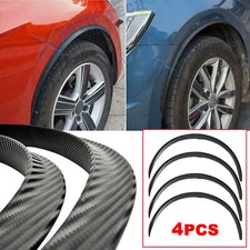 Carbon Fiber Style Car Wheel Eyebrow Arch Trim Lips Strip Fender Flare Protector