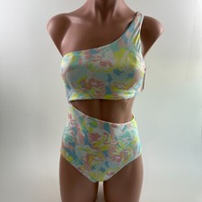 Victoria's Secret Swim One Piece Padded One Shoulder Floral Swimsuit XS NWT