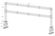 13.5 ft. High x 28.2 ft. Total Width Arch Truss Aluminum 12"x12" Square Trussing