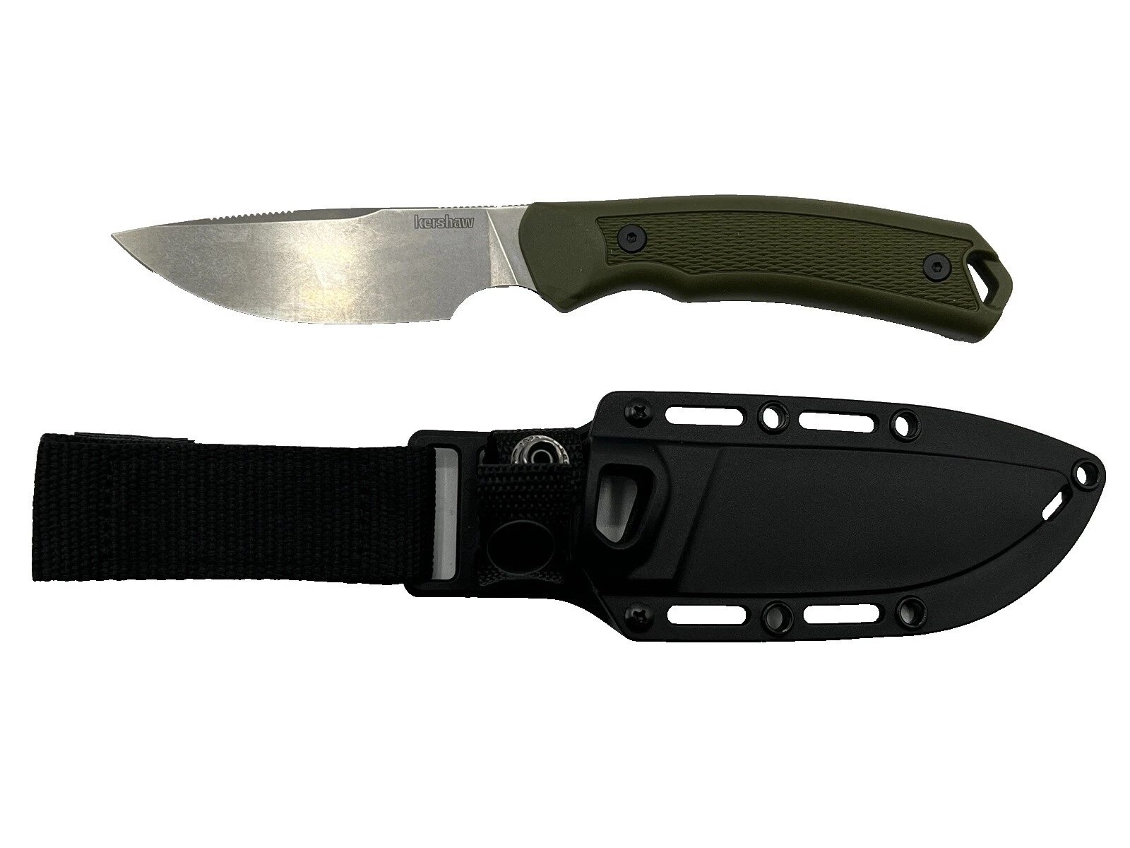 Mango de Goma Kershaw caza Cuchillos de Hoja Fija De Colección