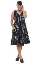 New Tulip Clothing Poppie Dress in Black Gray Airbrush sizes XS-XXL