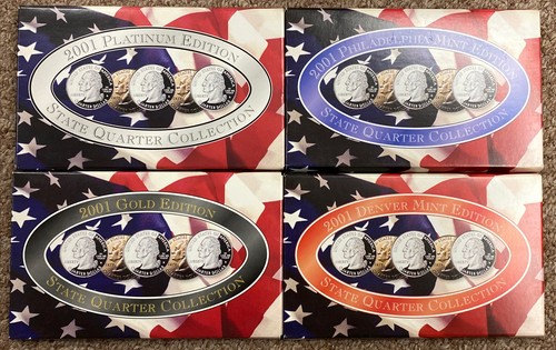 2001 Statehood Quarter Sets + Gold, Platinum, Denver, Philadelphia Sets + COA - Picture 8 of 9