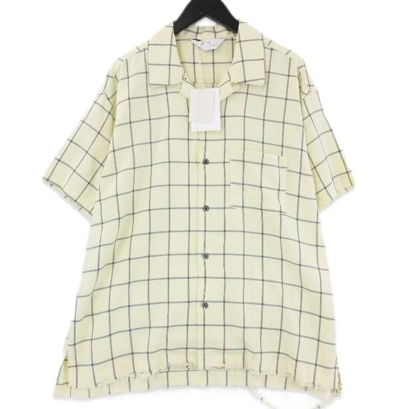 ANCELLM Short Sleeve Shirt ANC-SH36-A 24SS Rayon Check Japan ANCELLM Short Sleeve Shirt ANC-SH36-A 24SS Rayon Check Japan