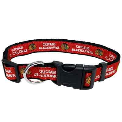 WOW! LARGE Chicago Blackhawks Pet Collar for Dog or Cat By Pets First FREE SHIP!