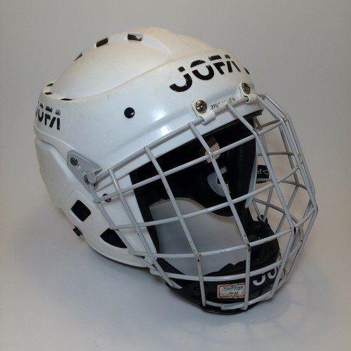 Vintage Jofa Hockey Helmet 395JR 6 1/2 7 1/4 White w/ Cage Made In