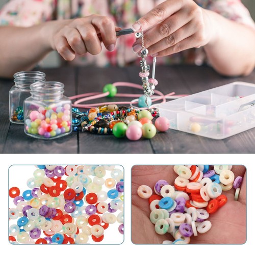 4 Count Polymerperlen Runde Abstandsperlen Abstandshalter soldes Für Perlenstopper