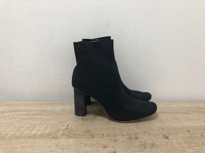 ZARA WOMAN LADIES BLACK TEXTILE ANKLE KNIT SOCK