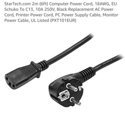 STARTECH.COM POWER CABLE 6 Feet For  Computers North America Receptacle and Plug