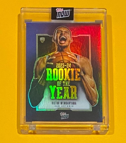 2023-24 Topps Now Victor Wembanyama ROOKIE OF THE YEAR SP Spurs #VW-6 RC 🔥 - 第 1/4 張圖片