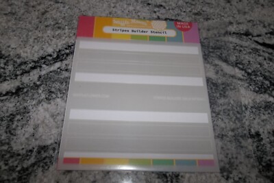Waffle Flower ''Stripes Builder Stencil''  New