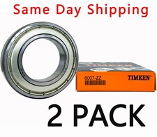 2PACK TIMKEN 6007-ZZ 6007-2Z 6007ZZ 35X62X14MM Double Metal Seal Ball Bearings