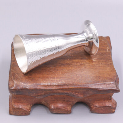 Fine Silver 999 Pure Silver Wine Cup Matte Finish Goblet Vintage Wine Sets