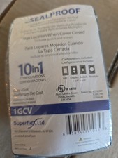 Sealproof 1-Gang Vertical Weatherproof Outdoor Metal Flat Outlet Cover, Grey