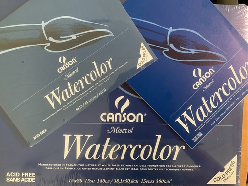 Canson Montval Watercolor Paper 140lb Cold Press 15” X 20” And 9” X 12” - Picture 2 of 5