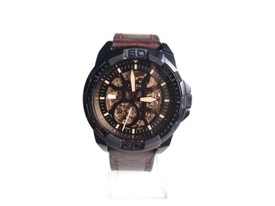 FOSSIL Herren Armbanduhr BRONSON ME3219 Automatikuhr Lederarmband 44mm