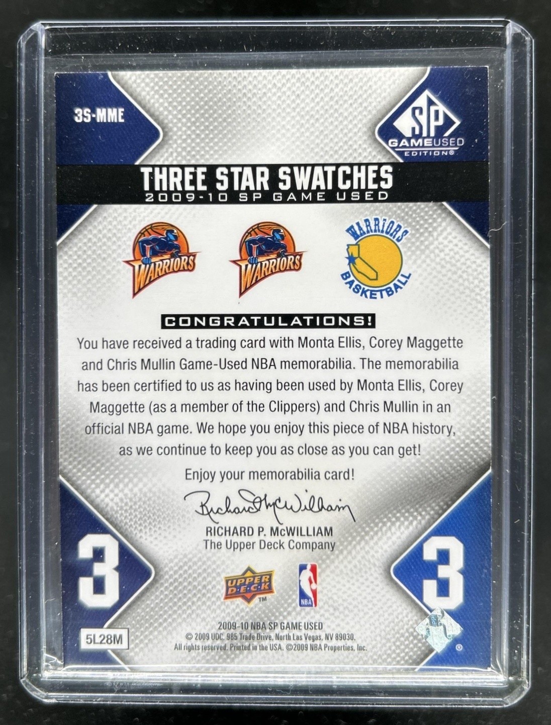 2009-10 SP Game Used Corey Maggette Monta Ellis Anthony Randolph Jersey #/299 view 2