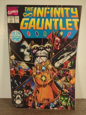 Marvel Comics The Infinity Gauntlet #1 July 1991 George Perez Cover