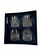 Stuart Crystal Whisky Tumbler Set 4 - Genuine Glassware with Presentation Box
