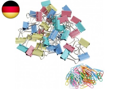 50 Stück Bulldoggen-Clips, Binder-Clips, 15 mm, 19 mm, 25 mm, farbige 