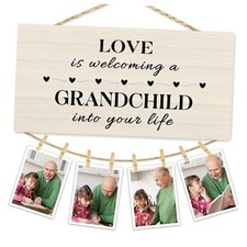 New Grandparents Gifts Picture Frame Photo Hanging Display, First Time