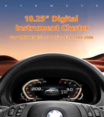 10.25'' LCD Speedometer Cluster Linux Instrument Dashboard For BMW 5er E39 X5 E53