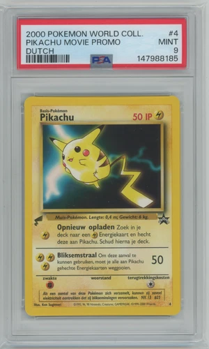 Pokemon World Collection DUTCH Pikachu 4 Movie Promo PSA 9