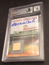 Beckett Gem Mint Auto Bernie Carbo Custom Card W/ Fenway Park Foul Line 325