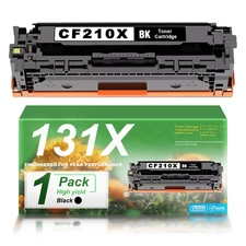 1-Pack 131X CF210X Black Toner with Chip for LaserJet Pro Printer M251n M276n 