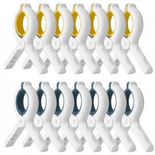 Extra Large Beach Towel Clips 12Pack Increase Size and Spring Force Protect O...