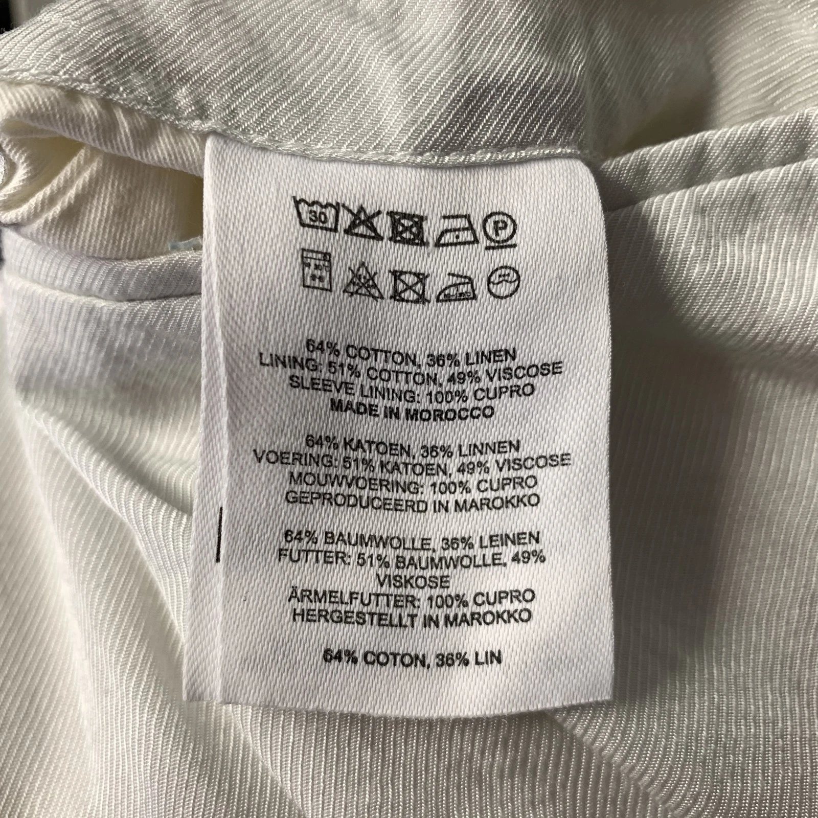 DRIES VAN NOTEN Size M Ivory Twill Linen Cotton Belted Double Breasted Blazer image 7