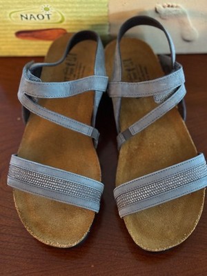 naot new chloe neut sandals 37, US 6-6.5 Blue Gray