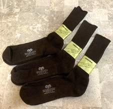 Vintage Norm Thompson Dress-Dry Brown Socks Acrylic Size 10-13 Lot of 3 NOS New 