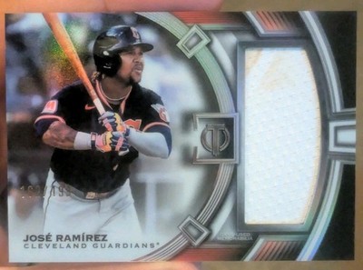2026 Topps Tribute Jumbo Relic Jersey Jose Ramirez /199 Dirty Patch Guardians
