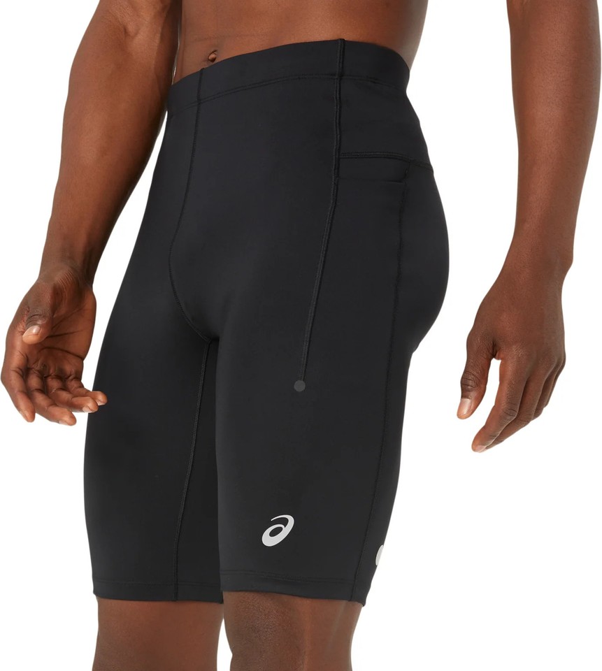 Asics Road Sprinter Mens Short Tights Black Running Fitted Sports Run ...