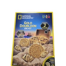 National Geographic Gold Doubloon Dig Kit 2 Replica Gold STEM Series Pyrite