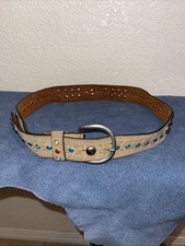 Hand Studded Leather Belt Size 33