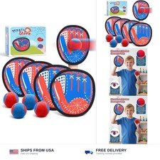 Toss and Catch Ball Game Set, Toddler Baseball Glove for Beach Pool Yard, Kid...