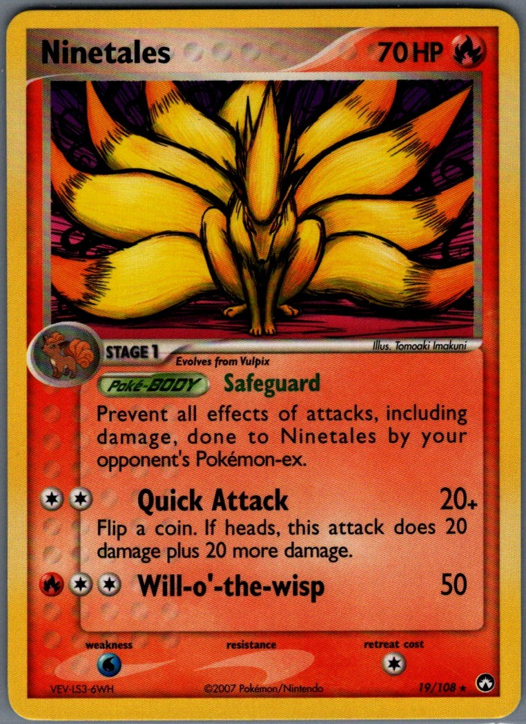 Ninetales Rare Power Keepers 19/108 NM