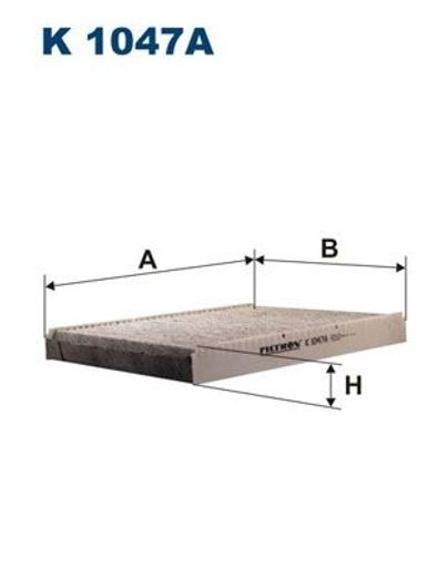 Fits FILTRON K 1047A Filter, interior air